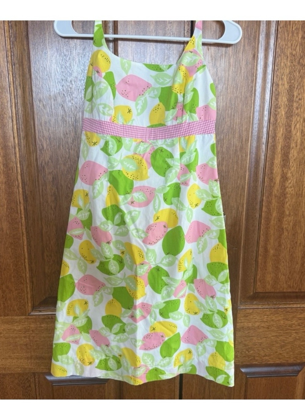 Lilly Pulitzer Citrus 💯 cotton Dress in Pink, Green & Yellow lemons & limes